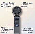 CLIMA FRESH™ : Climatiseur Portable 200 Vitesses avec Effet Glacé & Lampe Torche