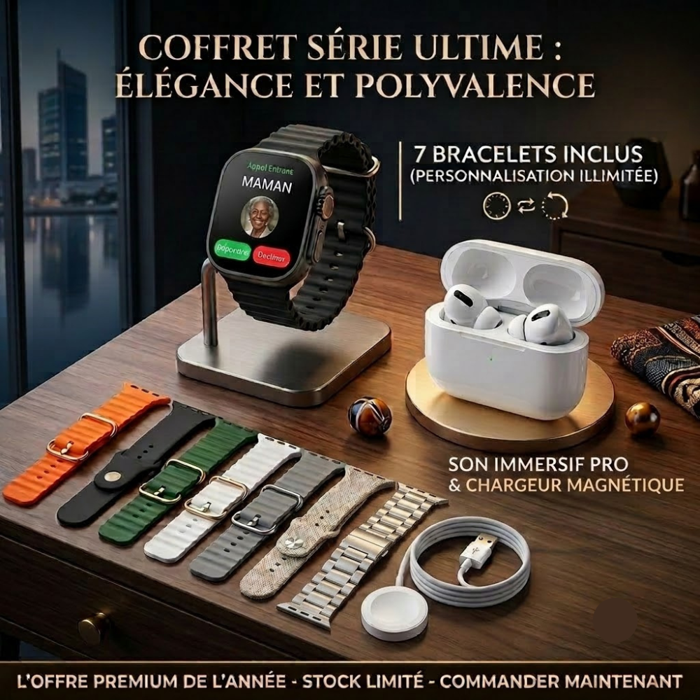 Coffret Montre connectée Intelligente 7-en 1